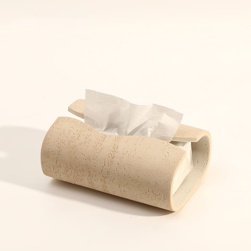 ที่ใส่กระดาษทิชชู่ตั้งโต๊ะ – Travertine Designed Tissue Box