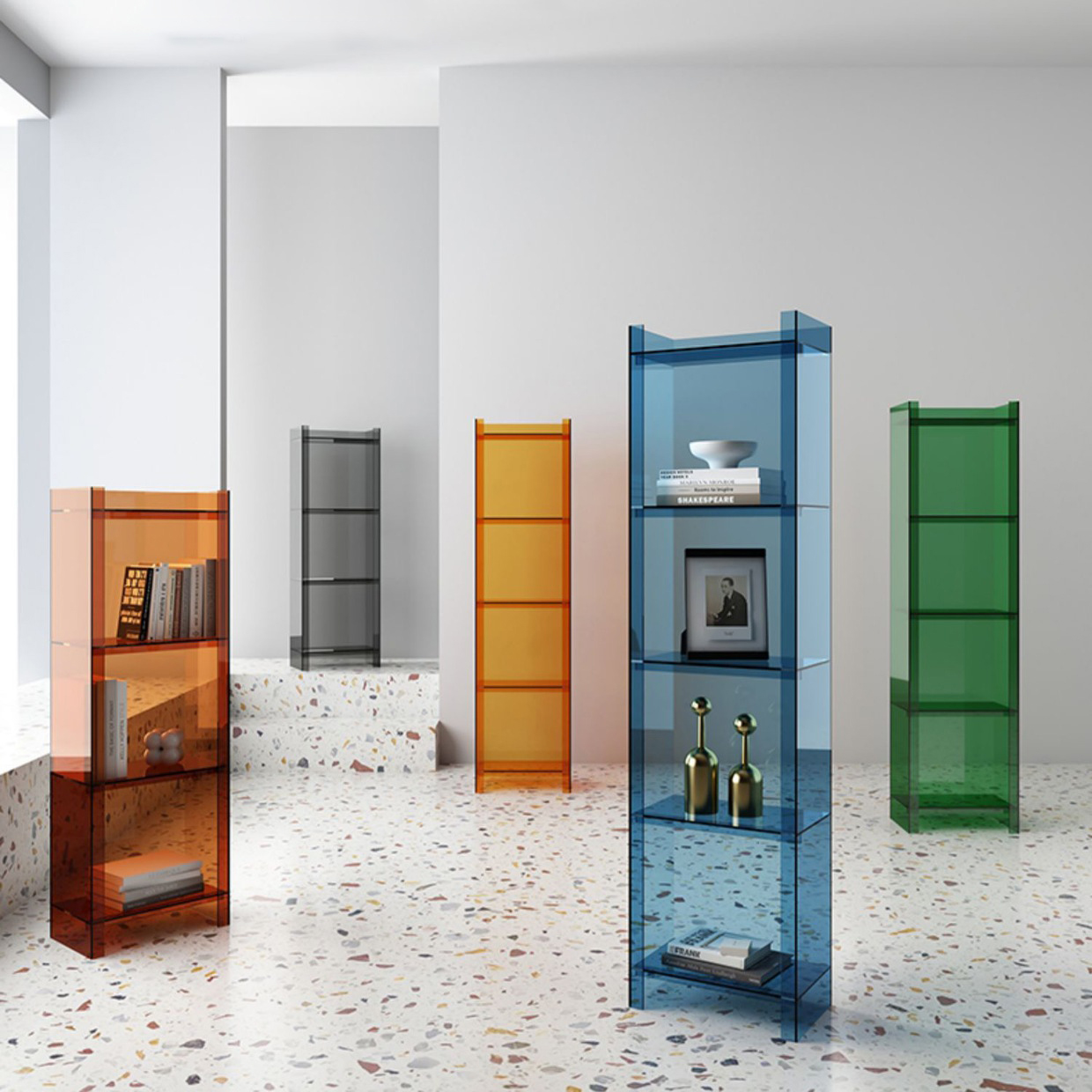 ชั้นวางหนังสือ – Acrylic Designed Bookshelf