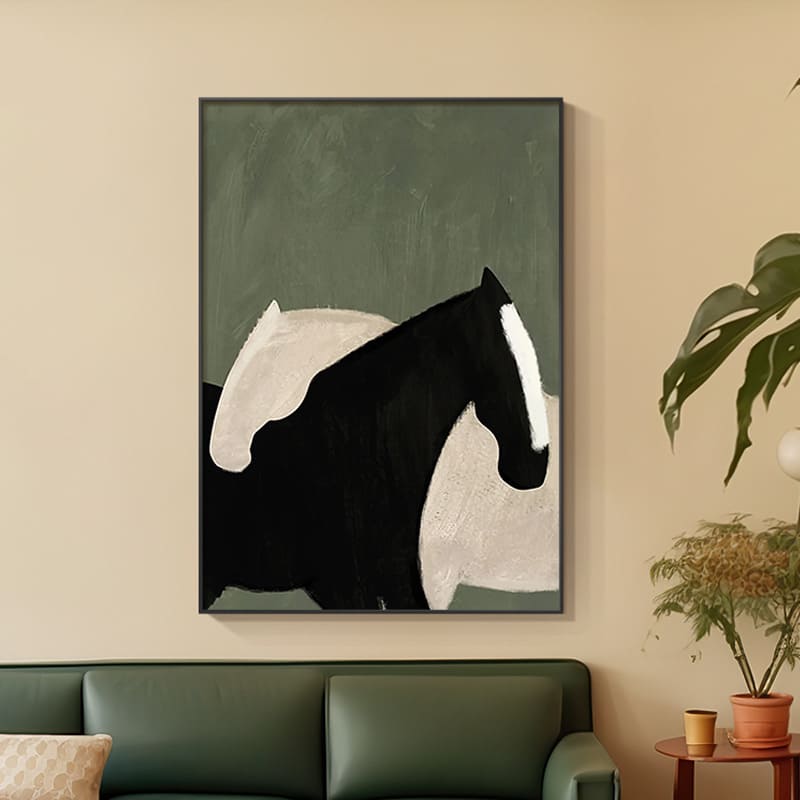 กรอบรูปตกแต่งผนังบ้าน – Horse Designed Wall Decorating Art III