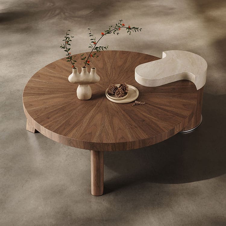 โต๊ะกลางห้องรับแขก – Wooden Designed Livingroom Table IX