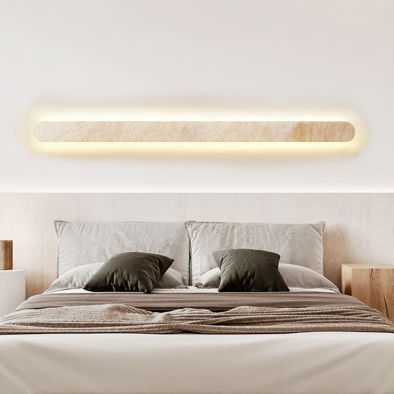 โคมไฟติดผนัง – Long Designed Travertine Wall Decor Lamp