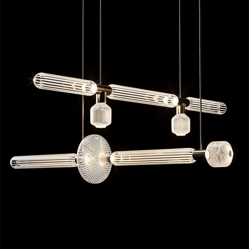 โคมไฟแต่งบ้านติดเพดาน – Long Designed Glass Decorating Lamp XV