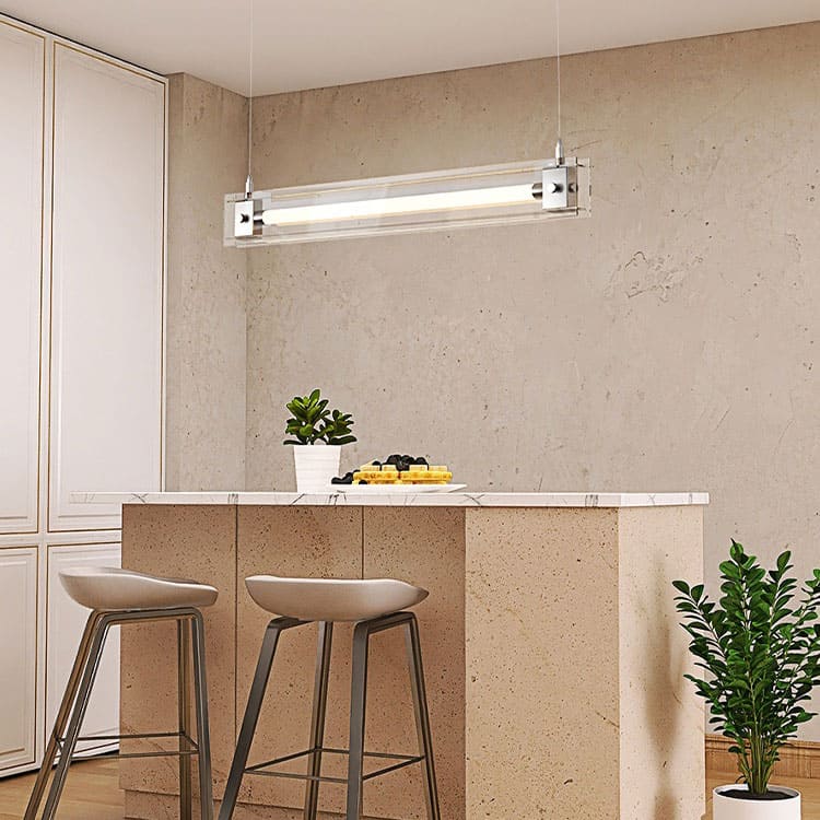 โคมไฟแต่งบ้านติดเพดาน – Tempered Designed Long Decor Ceiling Lamp II