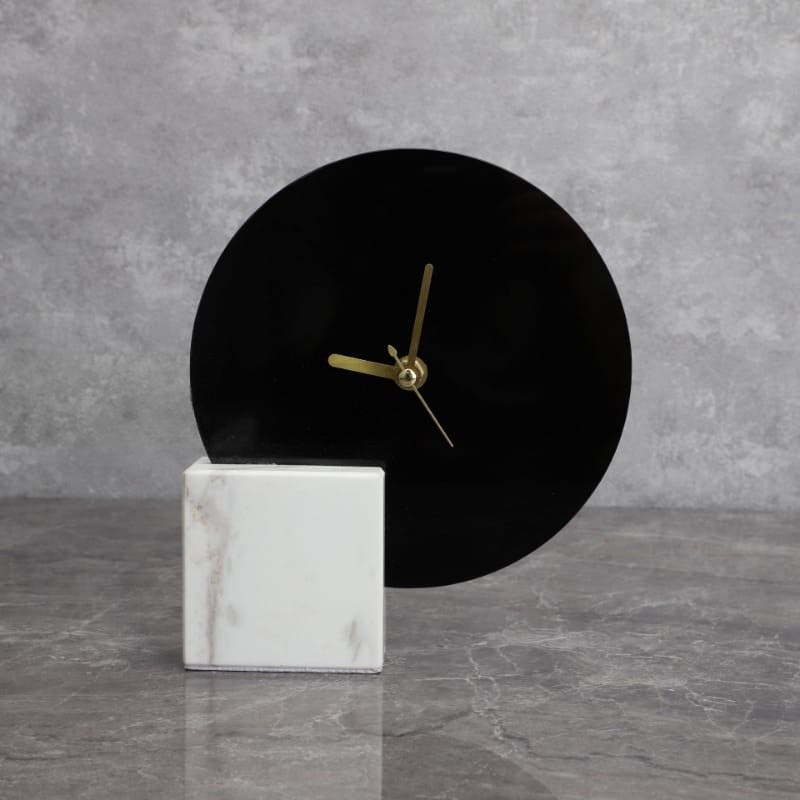 นาฬิกาตั้งโต๊ะตกแต่งบ้าน – Marble Decorating Table Clock