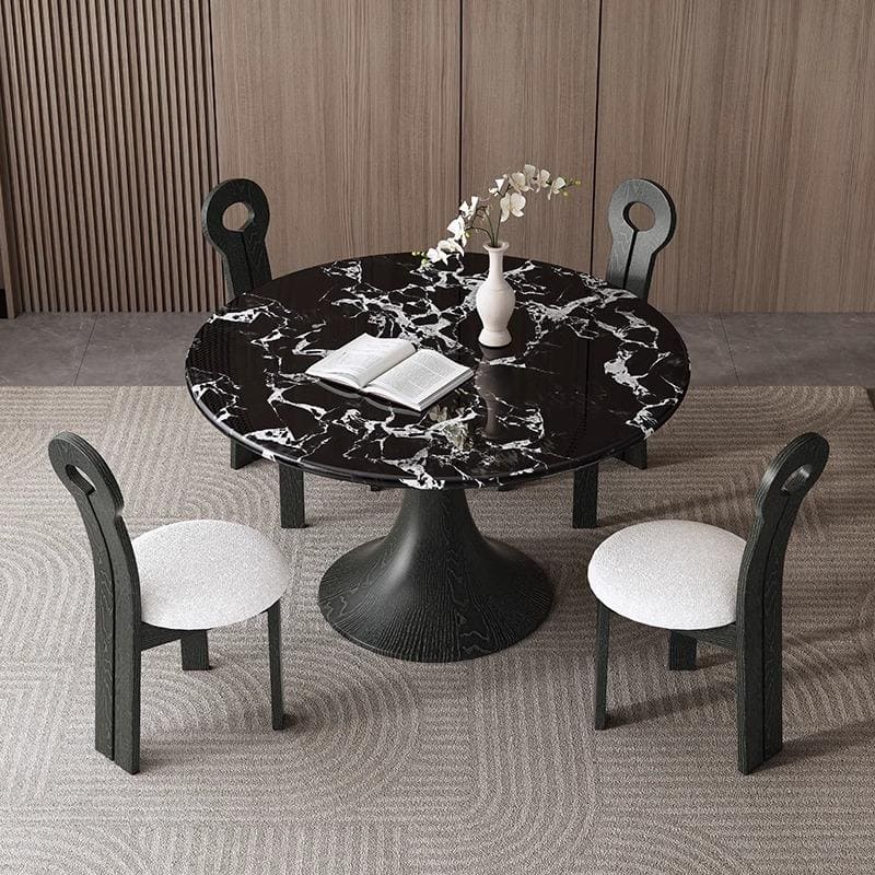 โต๊ะอาหารลายหินอ่อน – Circle Decorating Dining Table III