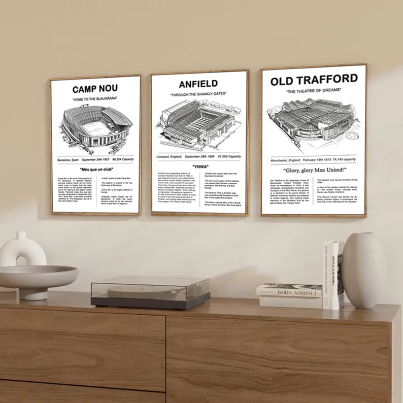 กรอบรูปตกแต่งผนังบ้าน – Football Field Designed Wall Decor Art