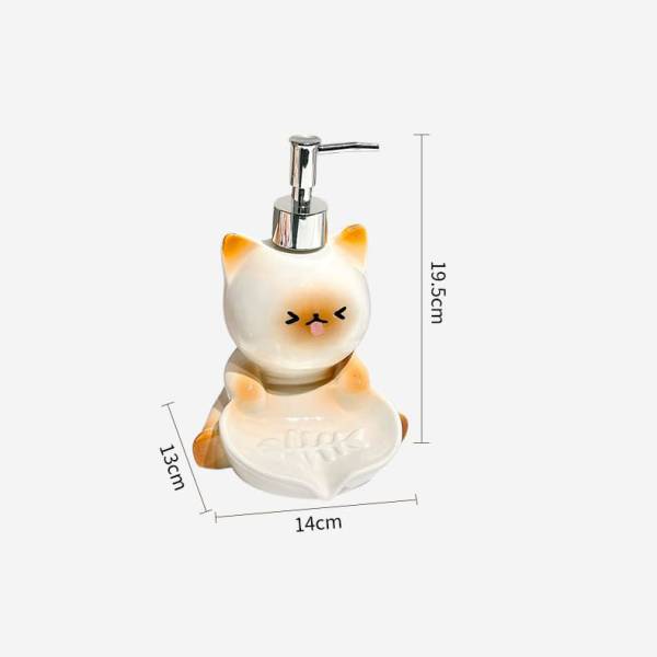 ที่วางสบู่ขวดปั๊ม - Cat Lover Soap Bottle - Image 10