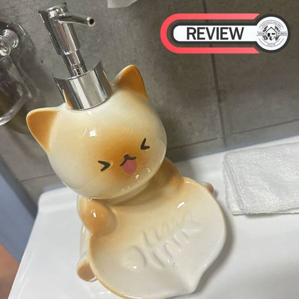 ที่วางสบู่ขวดปั๊ม - Cat Lover Soap Bottle - Image 11