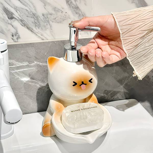 ที่วางสบู่ขวดปั๊ม - Cat Lover Soap Bottle - Image 6