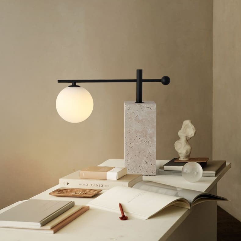 โคมไฟตั้งโต๊ะตกแต่งบ้าน – Decorating Travertine Table Lamp