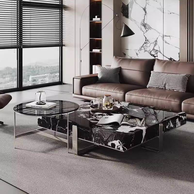 ชุดโต๊ะกลางห้องรับแขก – Square Designed Decorating Center Table Set III