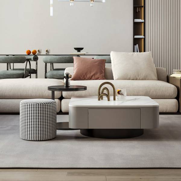 ชุดโต๊ะกลางห้องรับแขก - Decorating Center Table Set with Stool - Image 4