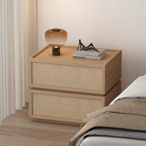 โต๊ะข้างตกแต่งบ้าน – Rattan Weave Night Table