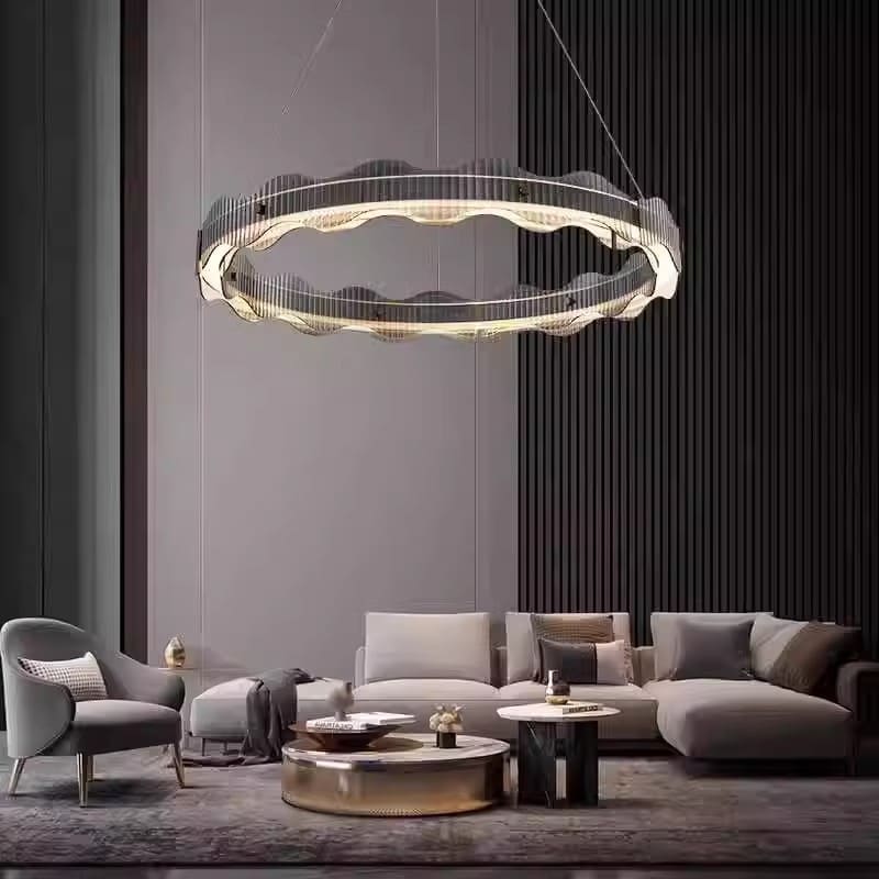 โคมไฟแต่งบ้านติดเพดาน – Wave Ring Designed Ceiling Lamp