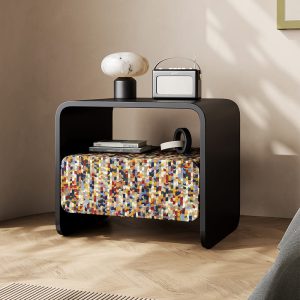 โต๊ะข้างตกแต่งบ้าน – Luna Pattern Night Table