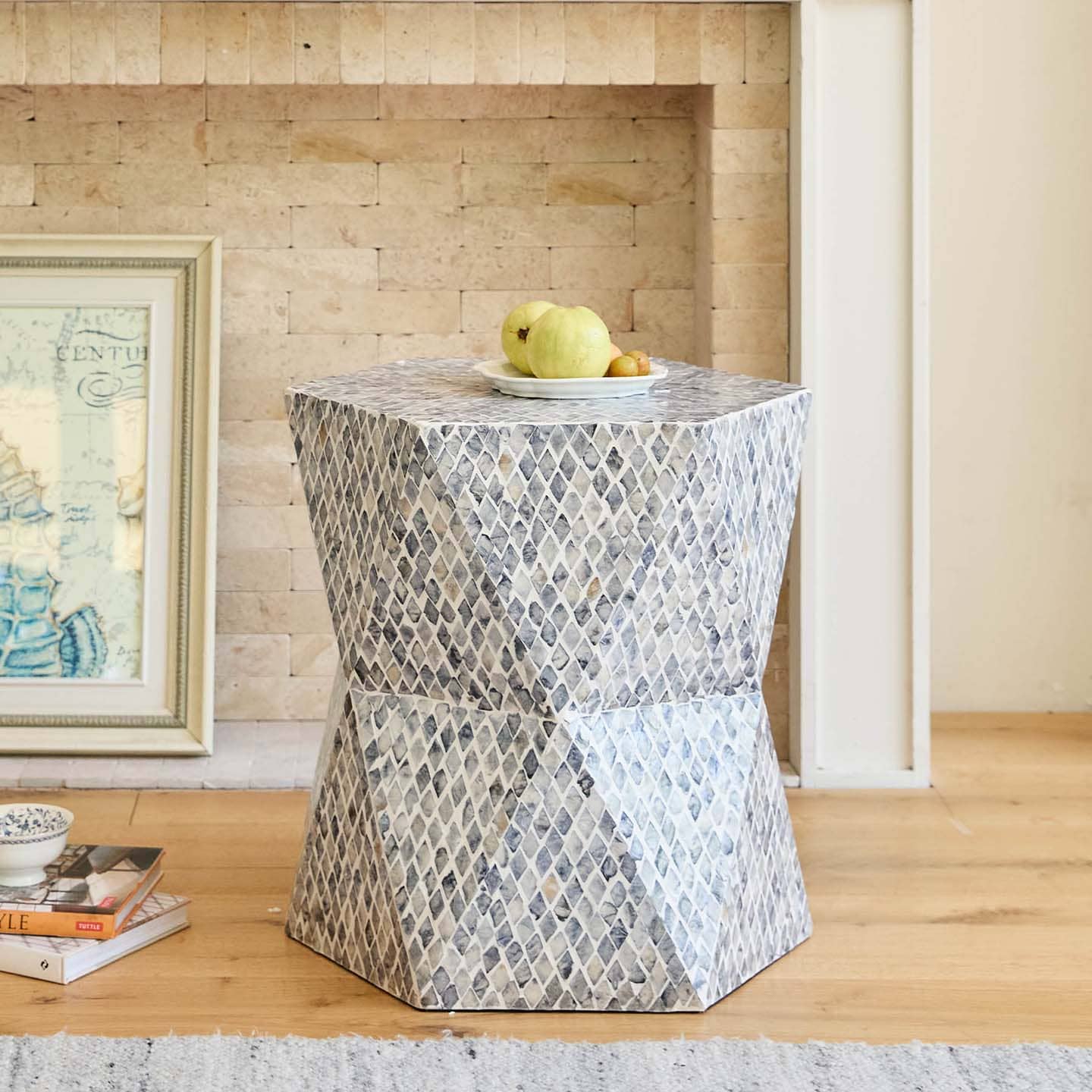 โต๊ะข้างตกแต่งบ้าน – Mosaic Designed Decor Side Table F