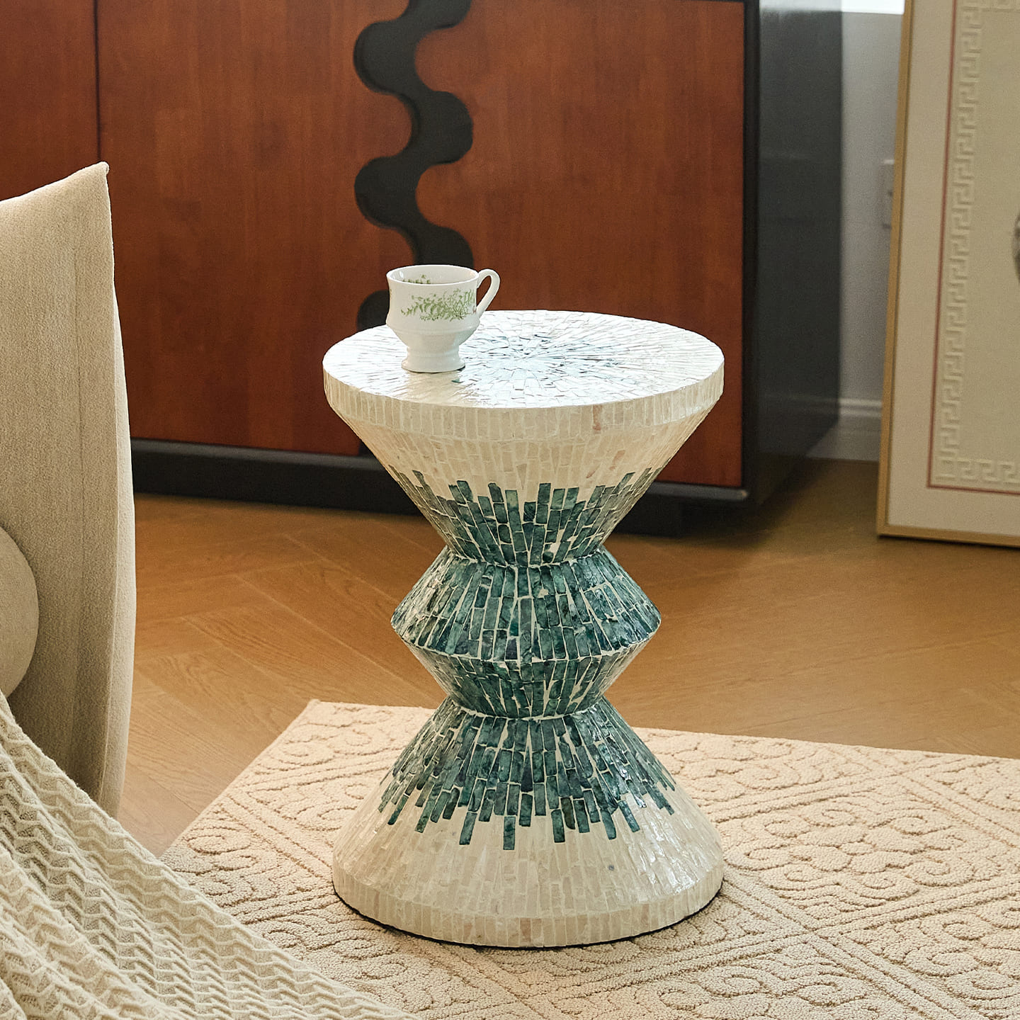 โต๊ะข้างตกแต่งบ้าน – Mosaic Designed Decor Side Table J