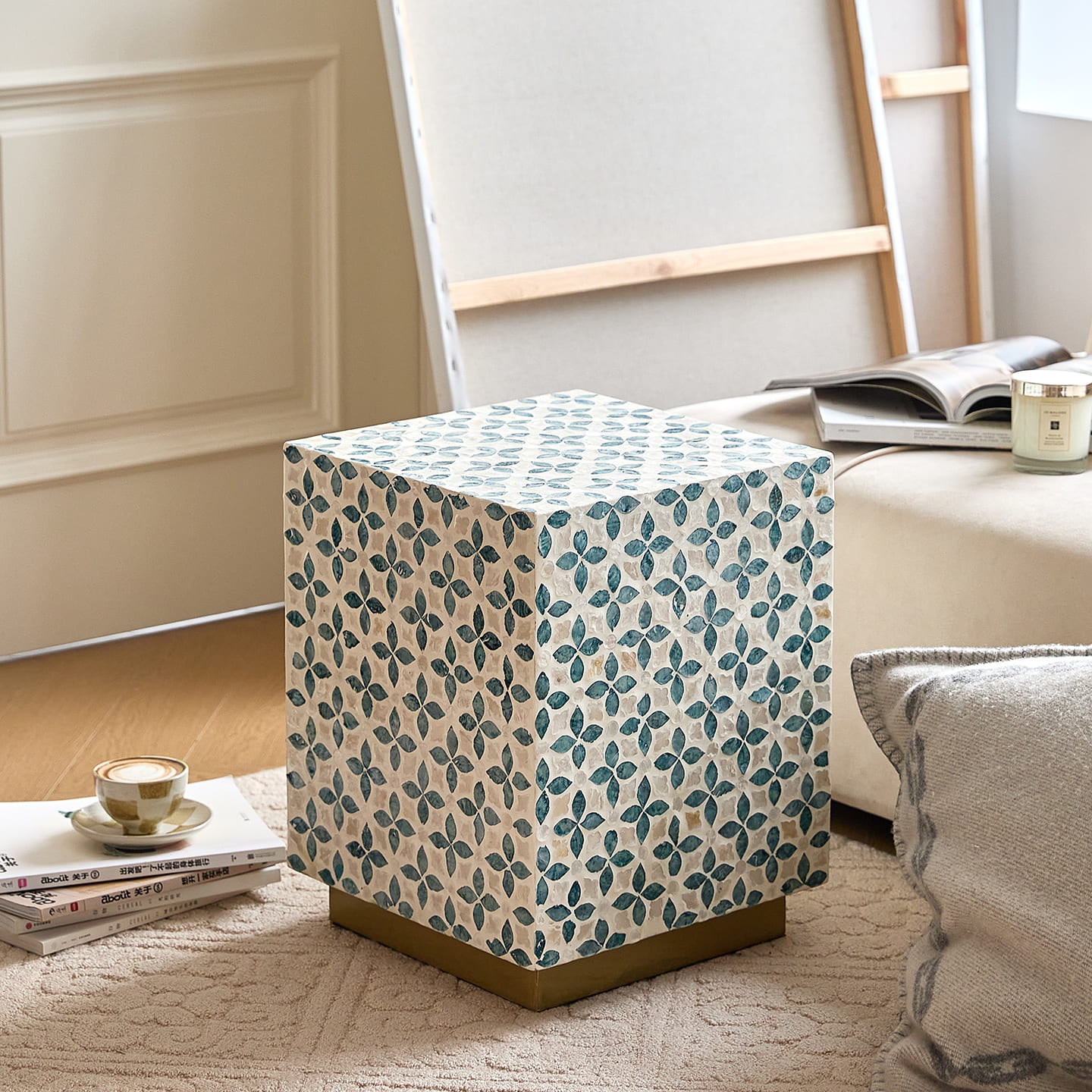 โต๊ะข้างตกแต่งบ้าน – Mosaic Designed Decor Side Table N