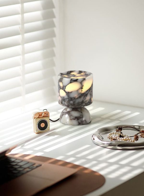 โคมไฟตั้งโต๊ะตกแต่งบ้าน - Marble Glow Table Lamp - Image 3