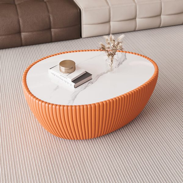 โต๊ะกลางห้องรับแขก - Valerio Ribbed Coffee Table - Image 4