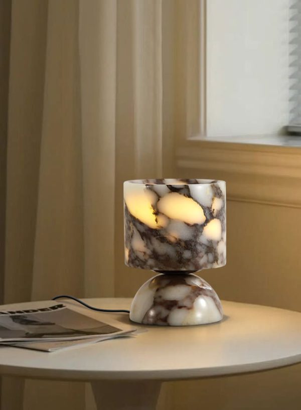 โคมไฟตั้งโต๊ะตกแต่งบ้าน - Marble Glow Table Lamp - Image 4