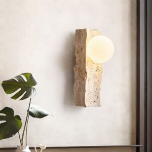 โคมไฟติดผนัง – Travertine Base Wall Lamp