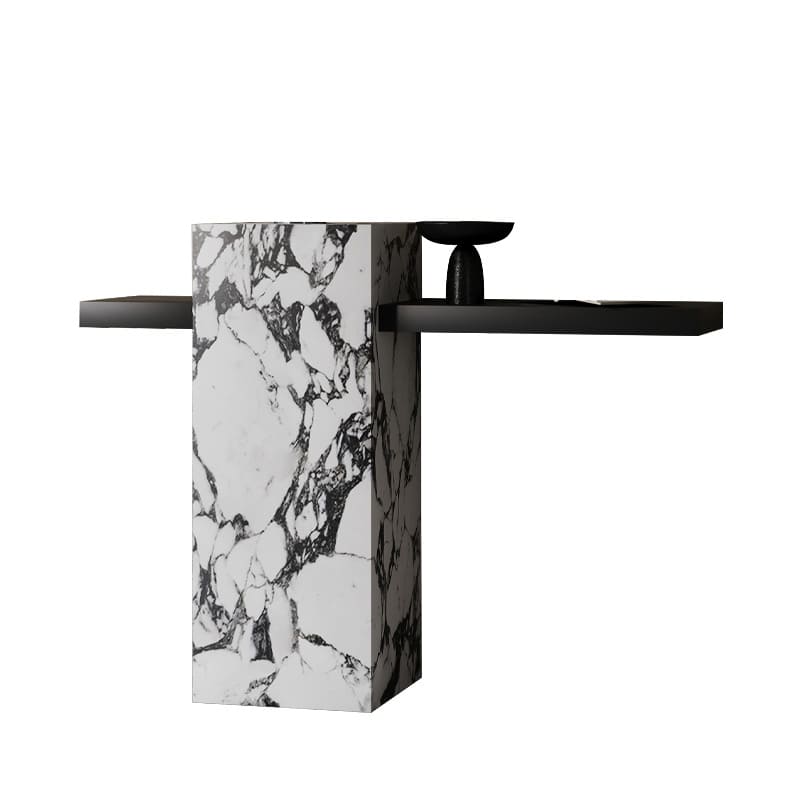 Bulgari White - Black Rock Slab