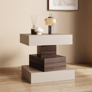 โต๊ะข้างตกแต่งบ้าน - Wooden Decorating Night Table XII