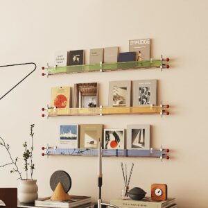 ชั้นวางหนังสือติดผนัง - Acrylic Wall Magazine Rack III