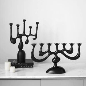เชิงเทียนสำหรับตกแต่งบ้าน - Black Designed Decor Candle Holder III