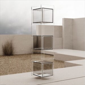 ชั้นวางหนังสือ - Acrylic Designed Bookshelf X