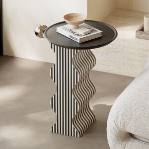 โต๊ะข้างตกแต่งบ้าน - Zebra Designed Side Table III