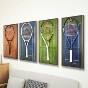 กรอบรูปตกแต่งผนังบ้าน - Tennis Rack Heritage Wall Art