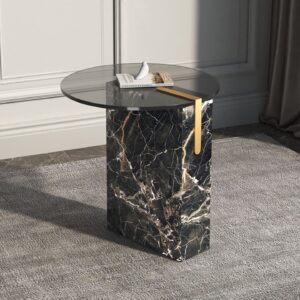 โต๊ะข้างตกแต่งบ้าน - Base Stone Decorating Side Table X
