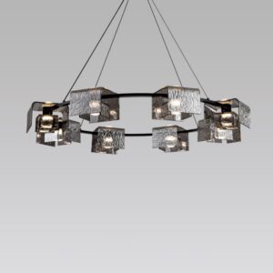 โคมไฟแต่งบ้านติดเพดาน - Vetra Noir Halo Chandelier