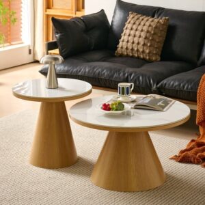โต๊ะกลางห้องรับแขก - Bianco Cone Center Table Set