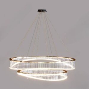 โคมไฟแต่งบ้านติดเพดาน - Aurelia Double Halo Ceiling Lamp