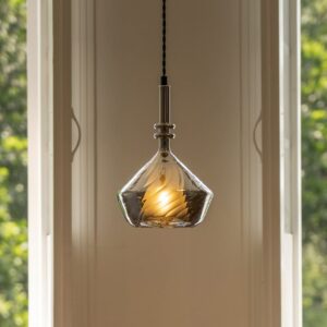 โคมไฟแต่งบ้านติดเพดาน – Glass Twist Designed Ceiling Lamp