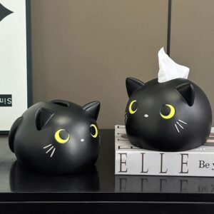 ที่ใส่กระดาษทิชชู่ตั้งโต๊ะ - Black Cat Tissue Box