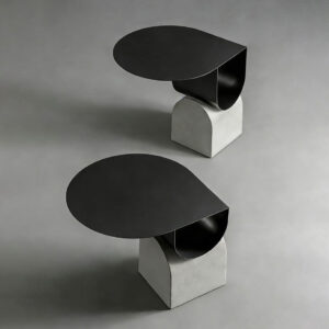 โต๊ะข้างตกแต่งบ้าน - Cement Designed Decor Side Table XVI