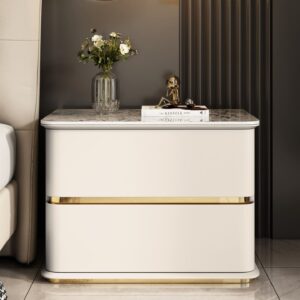 โต๊ะข้างตกแต่งบ้าน – Modern Luxe Bedside Cabinet